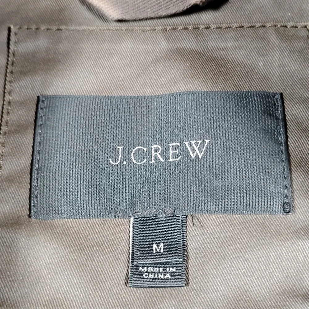 J.Crew Downtown Field Jacket Womens Medium Mossy Brown Waxed Utility Coat 19034